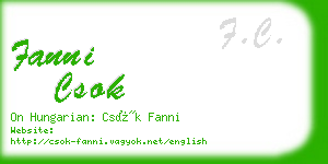 fanni csok business card